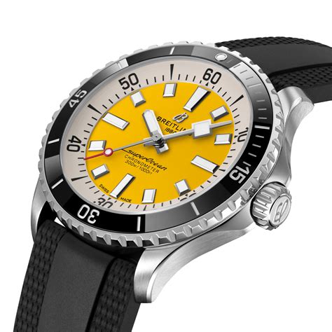 breitling yellowsuperocean|breitling superocean chronometer automatic.